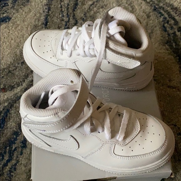 Nike Air Force 1 White Mid Size 10C - Picture 4 of 4